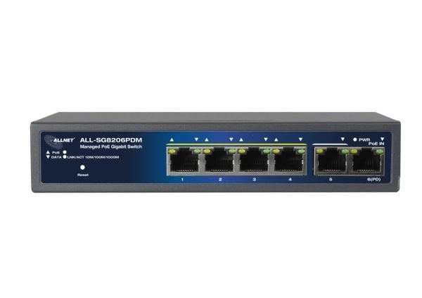 ALLNET 212816, Håndtert, Gigabit Ethernet (10/100/1000), Strøm over Ethernet (PoE), Skrivebords-/veggmontering, Kan monteres på vegg