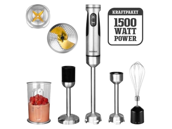 Gastroback Powermix Stabmixer Professional, Stav Mikser, 1,25 m, 1500 W, Rustfritt stål