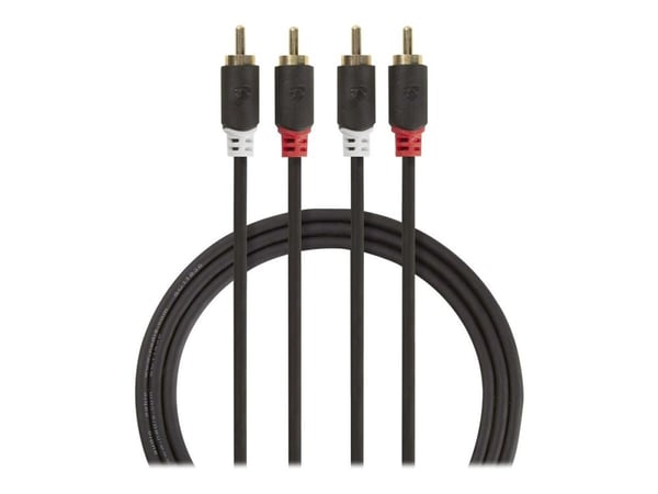 Nedis - Lydkabel - RCA hann til RCA hann - 1 m - antrasitt - rund
