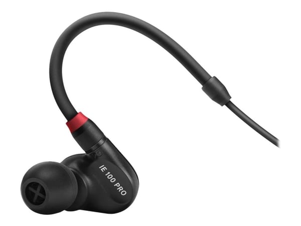 Sennheiser IE 100 PRO - Ørepropper - i øret - over-øret-montering - kablet - 3,5 mm jakk - lydisolerende - svart