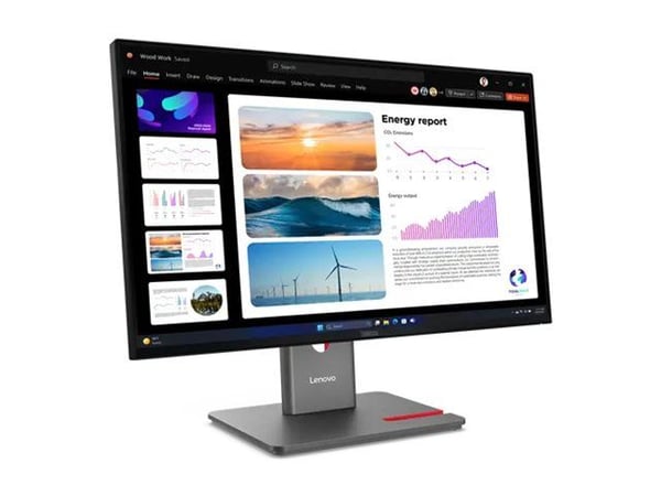 Lenovo ThinkVision P24Q-40 - LED-skjerm - 24" (23.8" synlig) - 2560 x 1440 QHD @ 120 Hz - IPS - 300 cd/m² - 1500:1 - HDR10 - 4 ms - HDMI, DisplayPo...