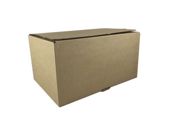 Postæske, indre dim: 330 x 247 x 152 mm 1-lags,B-flute, 3.000 mm, FEFCO 0701 m/Automatbund selvklæbe - (10 stk.)