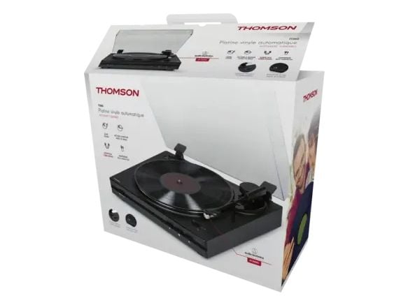 Thomson TT350, Beltedrevet platespiller, Manuell, Sort, 33,45 RPM, AC, 230 V