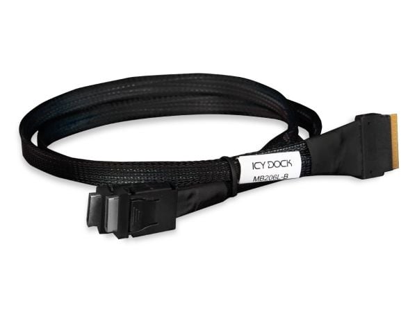 ICY DOCK-kabel SlimSAS 8i SSF-8654 til 2xOCLink 4i, SFF-8611-kabel-0,5M