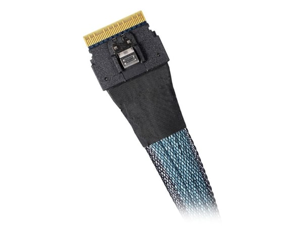 Icy Dock MB406L-B, 0,5 m, SlimSAS 8i SFF-8654, SlimSAS 8i SFF-8654, Rett, Rett, Hankjønn/hankjønn