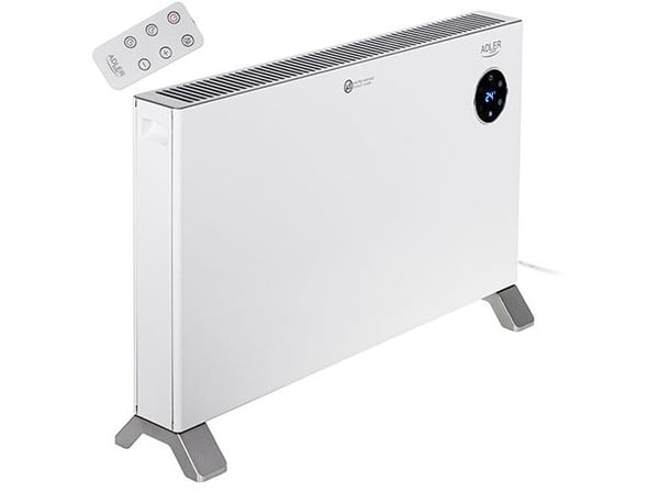 Adler AD 7752, Viftedrevet elektrisk romvarmer, 24 timer, 1,45 m, IPX24, Innendørs, Gulv