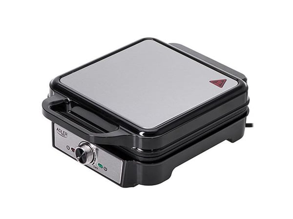 Adler AD 3083, 4 vafler, firkant, Sort, Sølv, 0,65 m, 1200 W, 1800 W