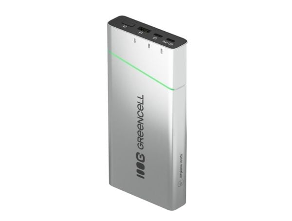 Green Cell PBPLGC20P, 20800 mAh, Lithium-Ion (Li-Ion), Power Delivery, 20800 W, Aluminium, Sort, Grønn, Lysegrå, Sølv