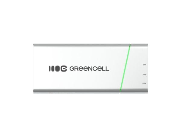 Green Cell PBPLGC20P, 20800 mAh, Lithium-Ion (Li-Ion), Power Delivery, 20800 W, Aluminium, Sort, Grønn, Lysegrå, Sølv