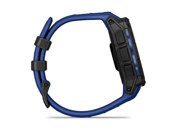 Garmin Instinct® 3 - 45 mm, AMOLED svart med utskiftbar silikonrem 22 mm Bolt Blue