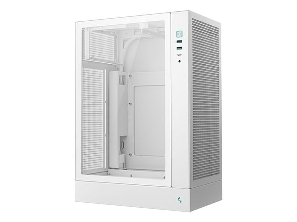 DeepCool CH170 Plus WH - Mid tower - micro ATX - sidepanel med vindu (herdet glass) - ingen strømforsyning (ATX / SFX / SFX-L) - hvit - USB/lyd