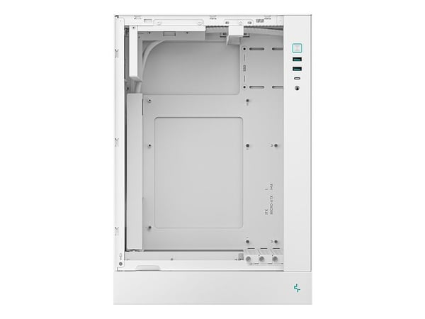 DeepCool CH170 Plus WH - Mid tower - micro ATX - sidepanel med vindu (herdet glass) - ingen strømforsyning (ATX / SFX / SFX-L) - hvit - USB/lyd