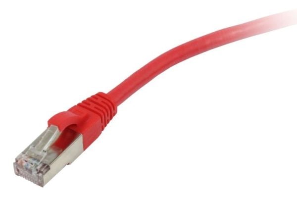 Patchkabel RJ45 CAT5e 100 MHz 0,25 m rød SFTP/SFUTP Synergy 21