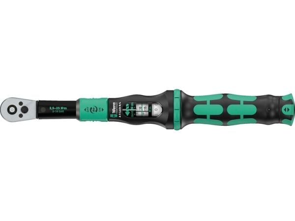 Wera 05075693001, Skrallenøkkel, Nm, Mekanisk, 2,5 - 25 Nm, Sort, Grønn, 330 mm