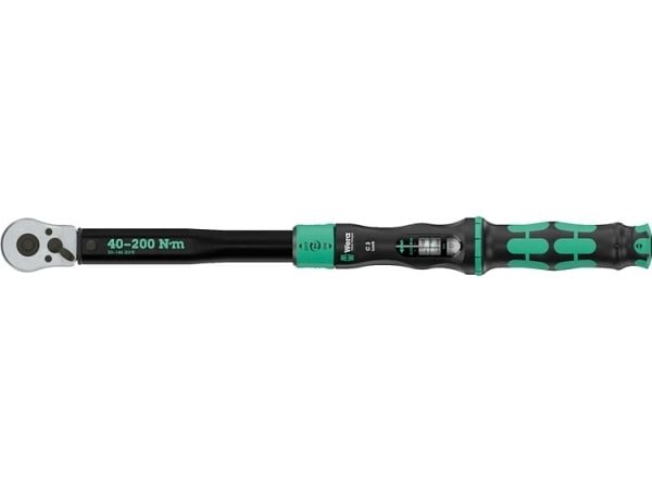 Wera 05075692001, Skrallenøkkel, Nm, Mekanisk, 40 - 200 Nm, Sort, Grønn, 540 mm