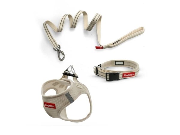 Dogman Air Mesh Vadderat Halsband Beige Xs