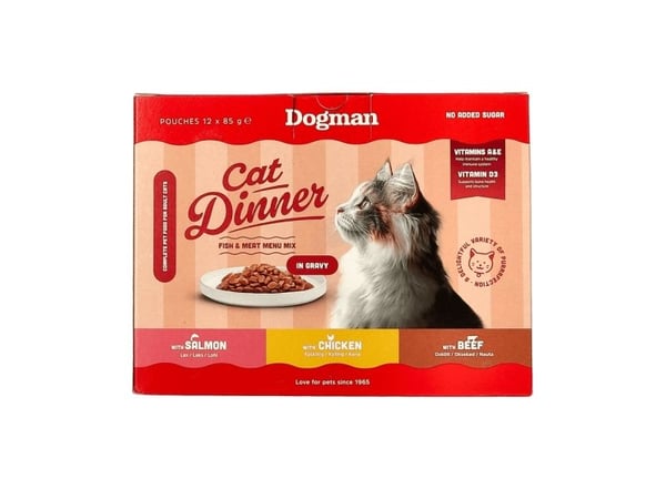 Dogman Cat Dinner in Gravy Vådfoder til kat 12x85g