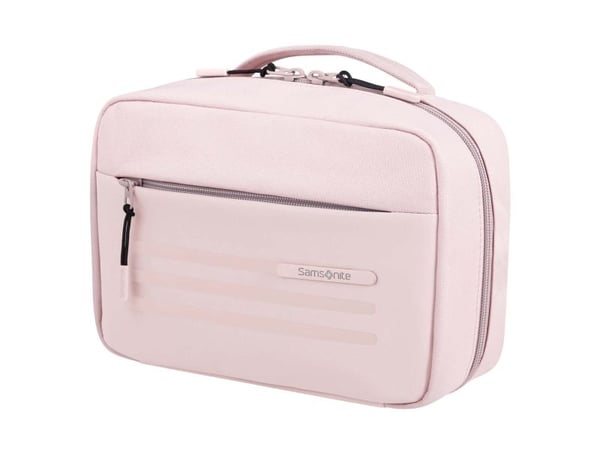 Samsonite Stackd Toilet Kit, Toalettveske, Polyuretan (PU), Resirkulert polyetylentereftalat (rPET), Rosa, Monokromatisk, Glidelås, 1 lommer