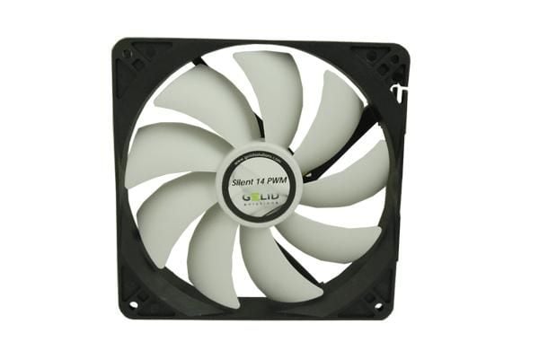 Gelid Solutions Silent 14 PWM, Tuuletin, 14 cm, 750 RPM, 1200 RPM, musta, Valkoinen