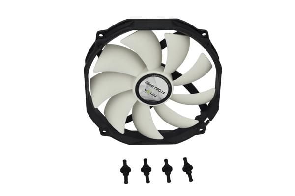 Gelid Solutions Silent Pro 14, Tuuletin, 14 cm, 450 RPM, 1500 RPM, Musta, Valkoinen