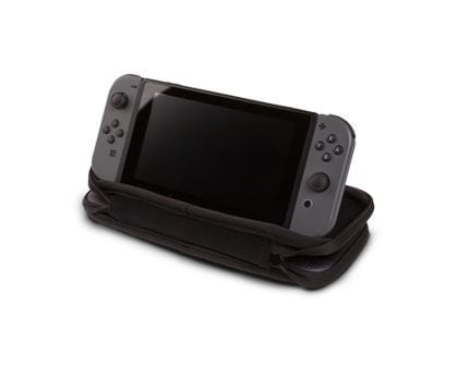 PowerA 1506609-01, Pussi, Nintendo, Ruskea, Ei kaadu, Pölynkestävä, Naarmuuntumisenkestävä, Vetoketju, Legend of Zelda Wingcrest design