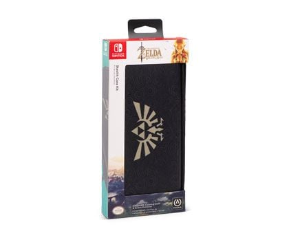 PowerA 1506609-01, Pussi, Nintendo, Ruskea, Ei kaadu, Pölynkestävä, Naarmuuntumisenkestävä, Vetoketju, Legend of Zelda Wingcrest design