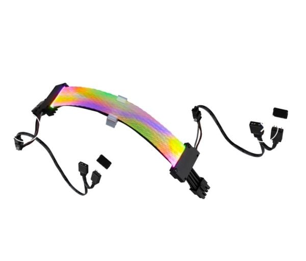Gelid Solutions CA-RGB-16P-01, 0,3 m, PCI-E (6+2 pin), PCI-E (6+2 pin), Riktig/Høyre, Riktig/Høyre, Sort, Flerfarget