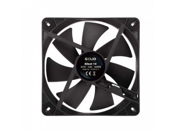 Gelid Solutions FN-PX14-11, Tuuletin, 14 cm, 1000 RPM, 21 dB, 67,4 cfm, Musta