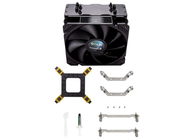 Gelid Solutions Rev. 5 Tranquillo, Ilmanjäähdytin, 12 cm, 700 RPM, 1600 RPM, 26,5 dB, 65,5 cfm