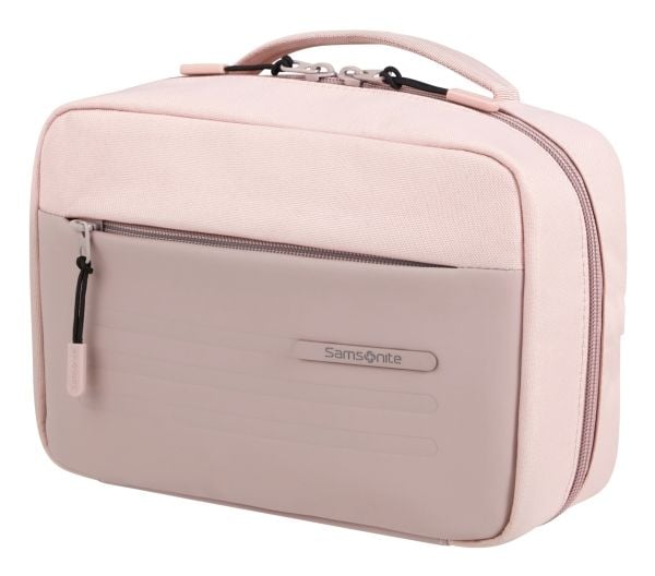 Samsonite Stackd Toilet Kit, Toalettveske, Polyuretan (PU), Resirkulert polyetylentereftalat (rPET), Rosa, Monokromatisk, Glidelås, 1 lommer