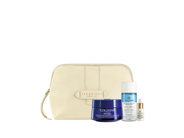 COLLISTAR SET (REVITALISING DAILY CREAM 50 ML + MINI BIPHASIC 35 ML + 5 ML DROPS+cosmetic bag)