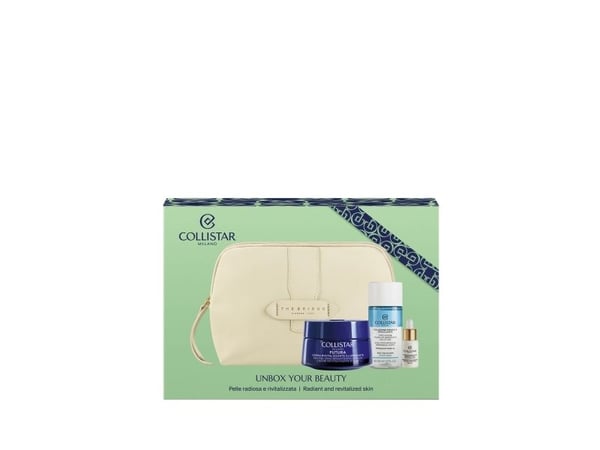 COLLISTAR SET (REVITALISING DAILY CREAM 50 ML + MINI BIPHASIC 35 ML + 5 ML DROPS+cosmetic bag)