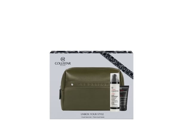COLLISTAR SET (UOMNO HYDRA DAILY PROTECTIVE MOISTURIZER 80ML + ENERGIZING CLEANSING GEL 30ML + POUCH)