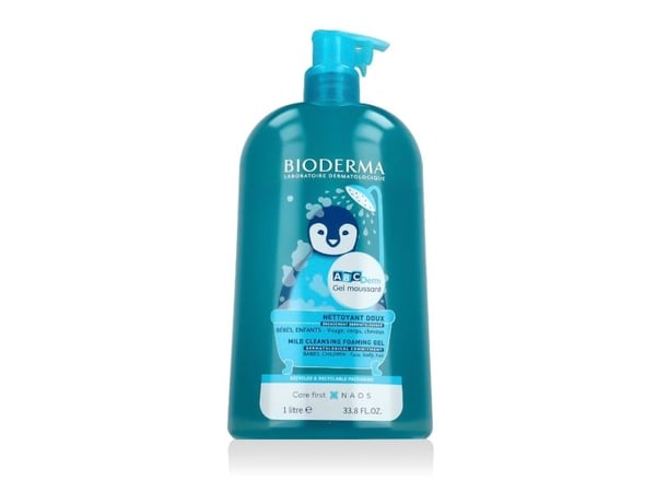 Bioderma ABCDerm Foaming Gel, Dusjsåpe, 1000 ml, Barn, Unisex, Kropp og ansikt, Normal hud