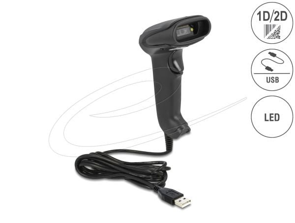 Delock - Strekkodeskanner - håndholdt - 30 skann/sek - dekodet - USB