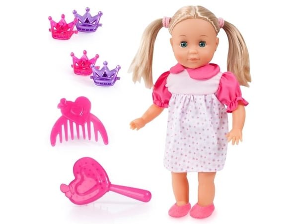 Charlene dukke 33 cm med hårspenner, børste osv.