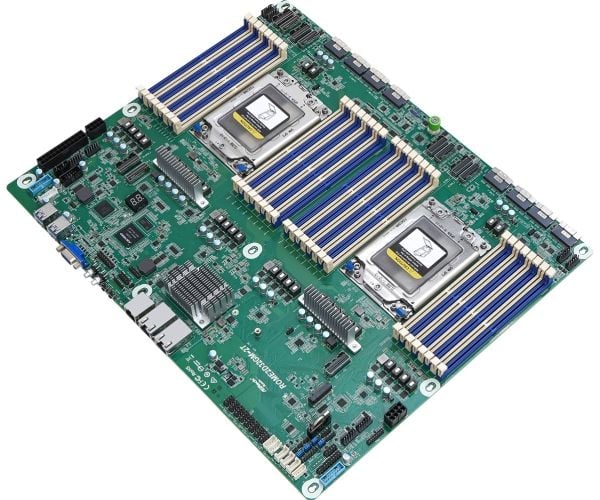 ASRock Rack ROME2D32GM-2T - Hovedkort - Socket SP3 - 2 Støttede CPU-er - USB 3.2 Gen 1 - 2 x 10 Gigabit LAN - innbygd grafikk