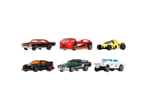 Hot Wheels Legends Multipack - Legends HW sett med 6 premium metallbiler i 1:64 med dekorasjoner JBY78