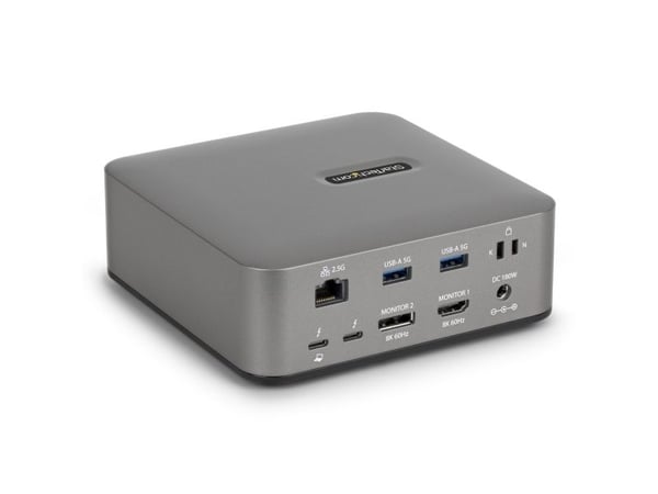 Startech - Dokkingstasjon - for bærbar, bærbar - USB-C / USB4 / Thunderbolt 3 / Thunderbolt 4 / Thunderbolt 5 / USB-A - HDMI, DP - 1GbE - 180 watt ...