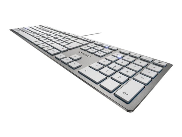 CHERRY KC 6000 SLIM - Tastatur - USB - Belgisk - tastsvitsj: CHERRY SX - sølv
