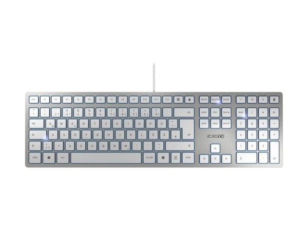 CHERRY KC 6000 SLIM - Tastatur - USB - Belgisk - tastsvitsj: CHERRY SX - sølv