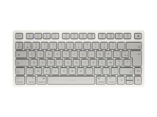 CHERRY KW 7100 Mini - Tangentbord - för MAC - 75% - compact - trådlös - Bluetooth 5.1 - AZERTY - fransk - tangentbrytare: CHERRY SX - månskensvit -...