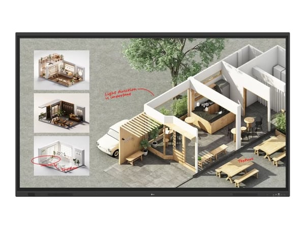 LG CreateBoard 86TR3DQ-B - 86" Diagonalklasse TR3DQ Series LED-bakgrunnsbelyst LCD-skjerm - utdanning / næringsliv - med berøringsskjerm (multiberø...
