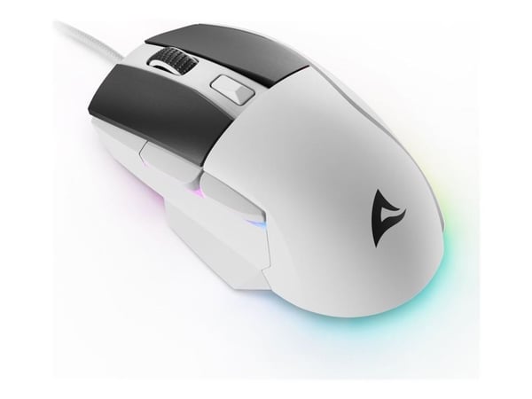 Sharkoon SKILLER SGM35 - Mus - optisk - 6 knapper - kablet - USB - hvit