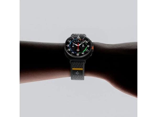 Spigen Athlex Air, Band, Smartklokke, Sort, Gult, Samsung, Watch 8 Strap (46mm/44mm/40mm), 1 stykker