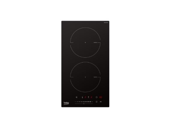 Beko HDI 32400 TO - Induksjonskomfyrtopp - 2 plater - bredde: 28.8 cm - dybde: 52 cm - svart