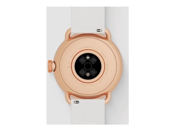 Withings ScanWatch 2 - 38 mm - rustfritt stål - hybridsmartur med bånd - fluorelastomer - håndleddstørrelse: 146-211 mm - monokrom - Bluetooth - 34...