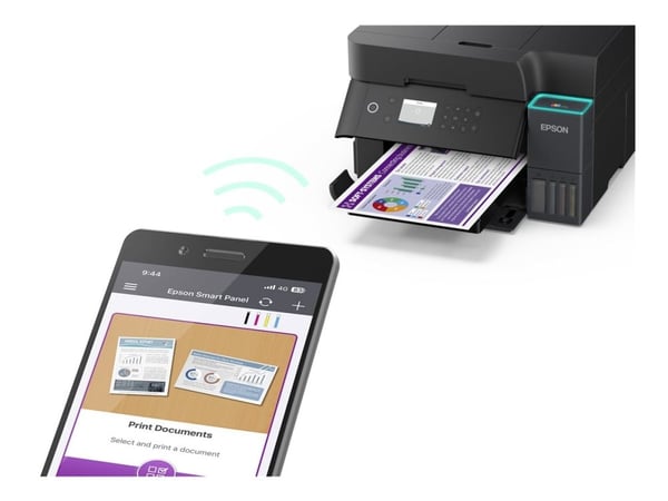 Epson EcoTank L6370, Väritulostus, 4800 x 1200 DPI, A4, musta