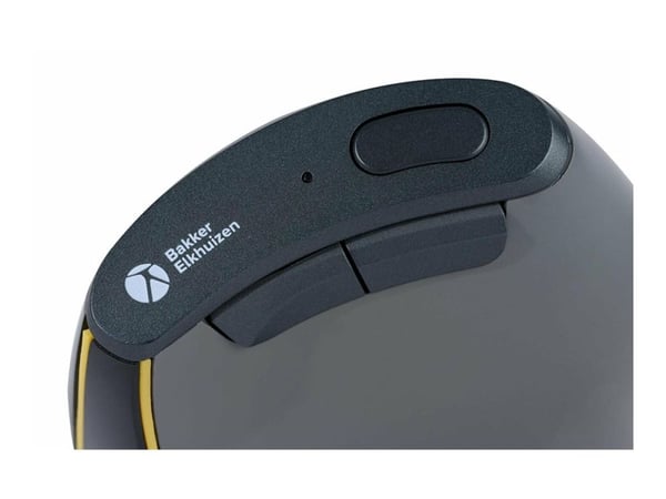 BakkerElkhuizen FastForward - Vertikal mus - ergonomisk - høyrehendt - optisk - 8 knapper - trådløs, kablet - Bluetooth 5.1, RF - mørk grå