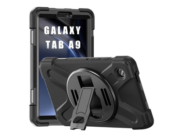 techair classic pro - Beskyttelsesboks for nettbrett - robust - silikon, polykarbonat - svart - for Samsung Galaxy Tab A9